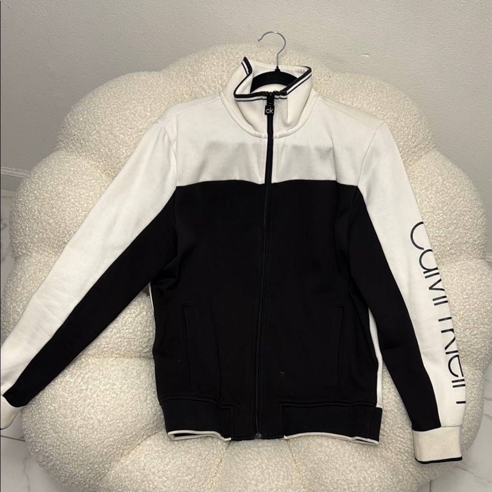 Calvin Klein Black and White Men's Jacket